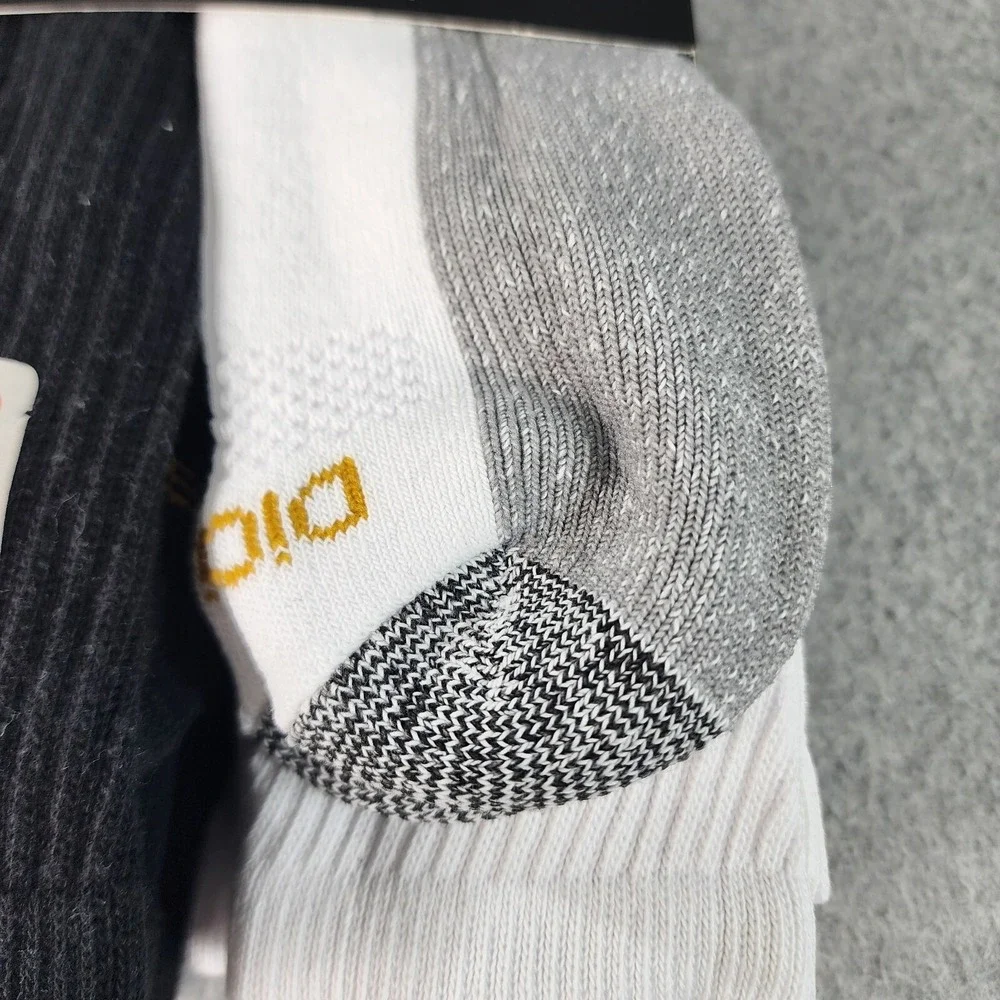 Dickies 6 Pairs Big & Tall Dri-Tech Crew Work Socks Mens 12-15 Black White